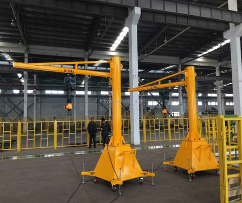 Cable-stayed Manual Jib Crane Slewing Jib 125kg With Electric Hoist