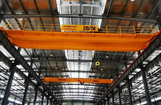 Workshop Electric Double Girder Overhead Crane 20 Ton Span 22m