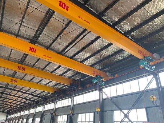 10Ton Electris Single Girder Overhead Crane Applies To Construction Site Lifter Warehouse