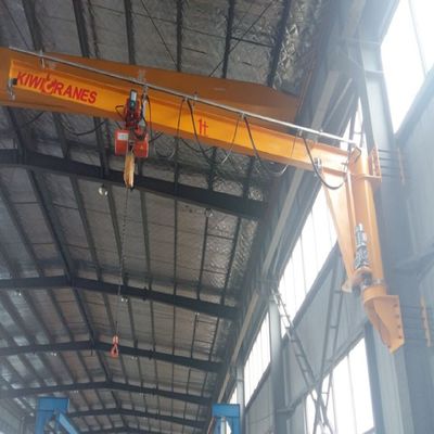 Low Headroom Electric Jib Crane Fixed To The Wall 1 Ton